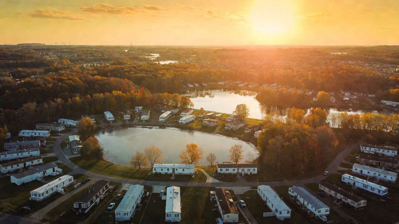 Tidy homes in a resident-owned mobile home park